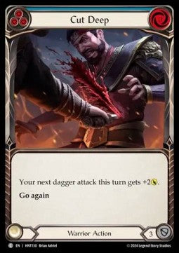 Cut Deep (Blue) (Rainbow Foil) - The Hunted (Common) [HNT-130]