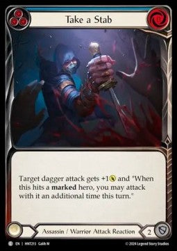 Take a Stab (Blue) (Rainbow Foil) - The Hunted (Common) [HNT-213]