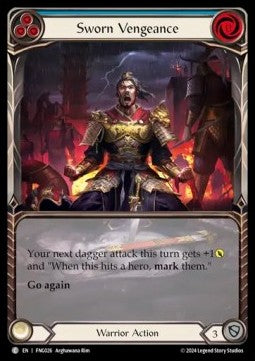 Sworn Vengeance (Blue) (Extended Art Regular) - The Hunted - Fang Blitz Deck (Common) [FNG-026]