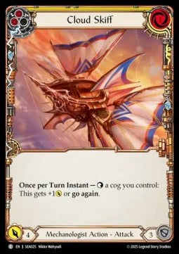 Cloud Skiff (Yellow) (Rainbow Foil) - High Seas (Common) [SEA-025]