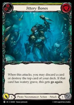 Jittery Bones (Yellow) (Rainbow Foil) - High Seas (Common) [SEA-069]