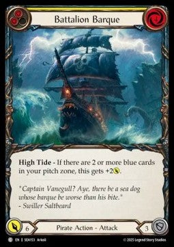 Battalion Barque (Yellow) (Rainbow Foil) - High Seas (Common) [SEA-153]