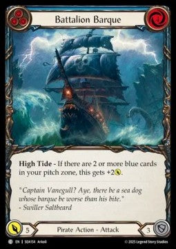 Battalion Barque (Blue) (Rainbow Foil) - High Seas (Common) [SEA-154]