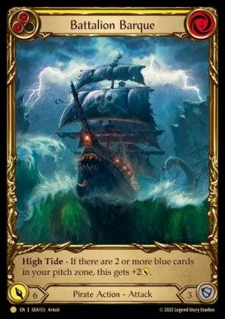 Battalion Barque (Yellow) (Cold Foil) - High Seas (Common) [SEA-153]