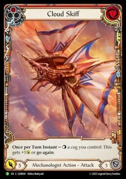 Cloud Skiff (Red) (Extended Art Rainbow Foil) - GEM Pack Promos (Promo) [GEM-041]