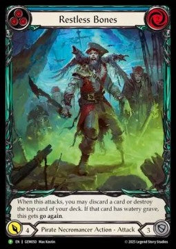 Restless Bones (Blue) (Extended Art Rainbow Foil) - GEM Pack Promos (Promo) [GEM-050]