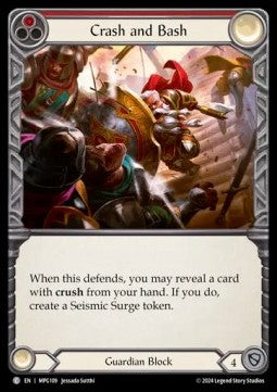 Crash and Bash (Red) (Rainbow Foil) - Mastery Pack: Guardian (Common) [MPG-109]