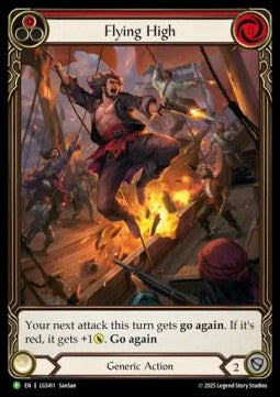 Flying High (Red) (Extended Art Rainbow Foil) - LGS Promos (Promo) [LGS-411]