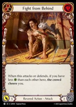 Fight from Behind (Yellow) (Rainbow Foil) - Super Slam (Common) [SUP-041]