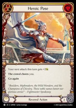 Heroic Pose (Yellow) (Rainbow Foil) - Super Slam (Common) [SUP-058]
