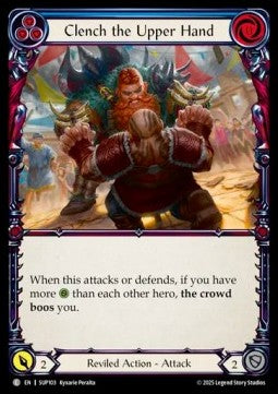Clench the Upper Hand (Blue) (Rainbow Foil) - Super Slam (Common) [SUP-103]