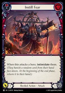 Instill Fear (Red) (Rainbow Foil) - Super Slam (Common) [SUP-107]