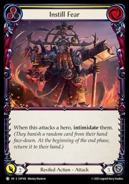 Instill Fear (Yellow) (Rainbow Foil) - Super Slam (Common) [SUP-108]