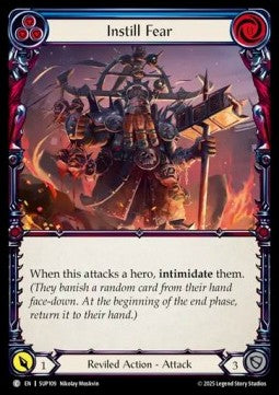 Instill Fear (Blue) (Rainbow Foil) - Super Slam (Common) [SUP-109]