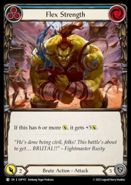 Flex Strength (Blue) (Rainbow Foil) - Super Slam (Common) [SUP-151]