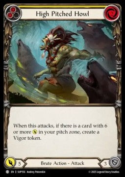 High Pitched Howl (Yellow) (Rainbow Foil) - Super Slam (Common) [SUP-156]