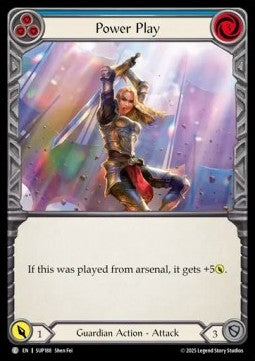 Power Play (Blue) (Rainbow Foil) - Super Slam (Common) [SUP-188]