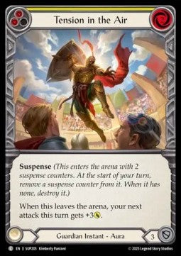 Tension in the Air (Yellow) (Rainbow Foil) - Super Slam (Common) [SUP-205]