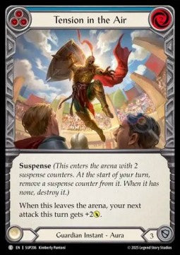 Tension in the Air (Blue) (Rainbow Foil) - Super Slam (Common) [SUP-206]