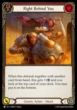 Right Behind You (Red) (Rainbow Foil) - Super Slam (Common) [SUP-233]