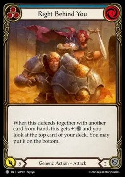 Right Behind You (Blue) (Rainbow Foil) - Super Slam (Common) [SUP-235]