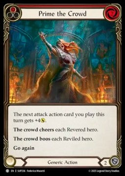 Prime the Crowd (Red) (Rainbow Foil) - Super Slam (Common) [SUP-236]