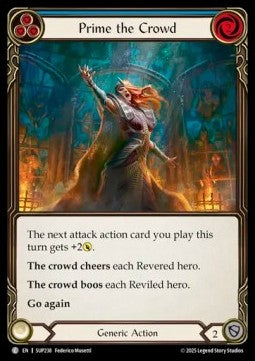 Prime the Crowd (Blue) (Rainbow Foil) - Super Slam (Common) [SUP-238]