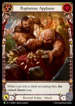 Rapturous Applause (Yellow) (Extended Art Rainbow Foil) - GEM Pack Promos (Promo) [GEM-089]