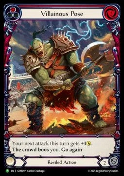 Villainous Pose (Red) (Extended Art Rainbow Foil) - GEM Pack Promos (Promo) [GEM-097]