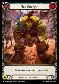 Flex Strength (Blue) (Extended Art Rainbow Foil) - GEM Pack Promos (Promo) [GEM-099]
