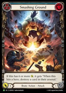 Smashing Ground (Extended Art Rainbow Foil) - GEM Pack Promos (Promo) [GEM-100]
