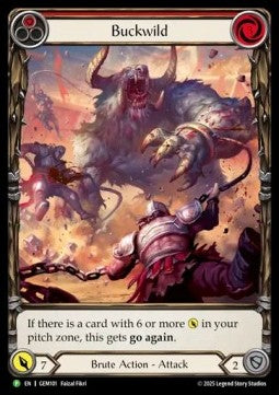 Buckwild (Red) (Extended Art Regular) - GEM Pack Promos (Promo) [GEM-101]