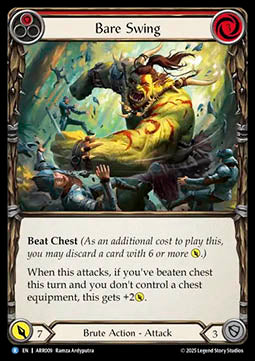 Bare Swing (Red) (Regular) - Armory Deck: Rhinar (Rare) [ARR-009]