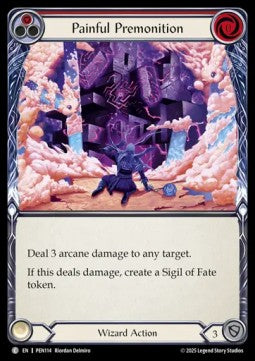 Painful Premonition (Red) (Rainbow Foil) - Compendium Of Rathe (Common) [PEN-114]