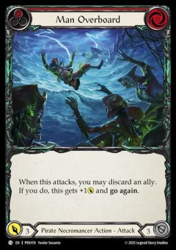 Man Overboard (Red) (Rainbow Foil) - Compendium Of Rathe (Common) [PEN-159]