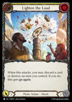 Lighten the Load (Yellow) (Rainbow Foil) - Compendium Of Rathe (Common) [PEN-172]