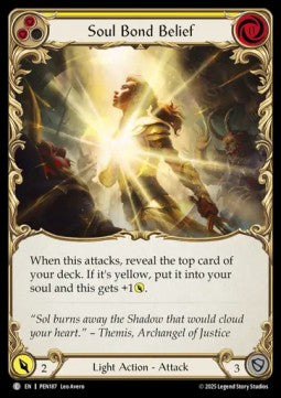 Soul Bond Belief (Yellow) (Rainbow Foil) - Compendium Of Rathe (Common) [PEN-187]