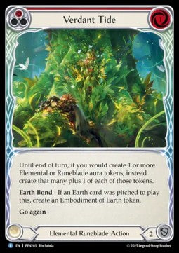 Verdant Tide (Rainbow Foil) - Compendium Of Rathe (Rare) [PEN-203]