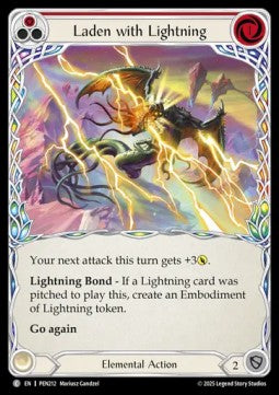 Laden with Lightning (Rainbow Foil) - Compendium Of Rathe (Common) [PEN-212]