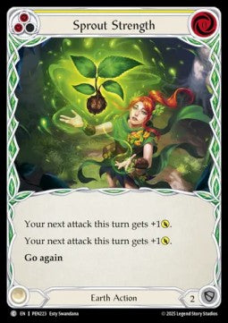 Sprout Strength (Yellow) (Rainbow Foil) - Compendium Of Rathe (Common) [PEN-223]