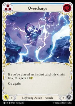 Overcharge (Blue) (Rainbow Foil) - Compendium Of Rathe (Common) [PEN-245]