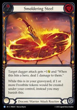 Smoldering Steel (Rainbow Foil) - Compendium Of Rathe (Rare) [PEN-251]