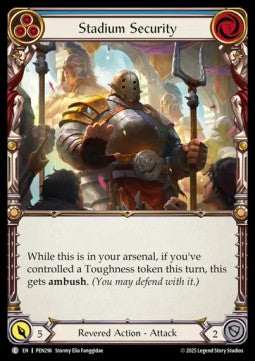 Stadium Security (Blue) (Rainbow Foil) - Compendium Of Rathe (Common) [PEN-296]