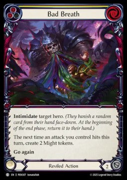 Bad Breath (Yellow) (Rainbow Foil) - Compendium Of Rathe (Common) [PEN-307]
