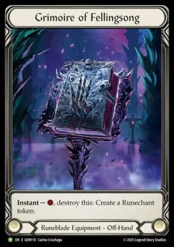 Grimoire of Fellingsong (Extended Art Cold Foil) - GEM Pack Promos (Promo) [GEM-110]