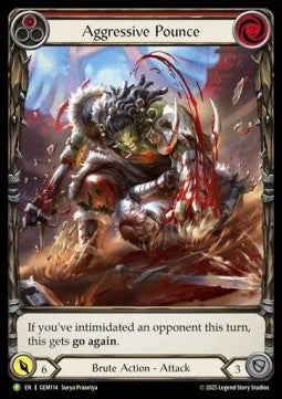 Aggressive Pounce (Red) (Extended Art Regular) - GEM Pack Promos (Promo) [GEM-114]
