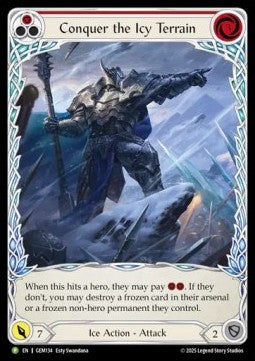 Conquer the Icy Terrain (Red) (Extended Art Rainbow Foil) - GEM Pack Promos (Promo) [GEM-134]