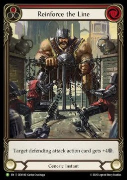Reinforce the Line (Red) (Extended Art Rainbow Foil) - GEM Pack Promos (Promo) [GEM-140]