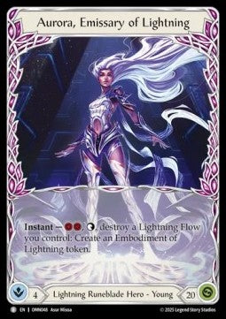 Aurora, Emissary of Lightning (Regular) - Omens of the Third Age (Token) [OMN-048]