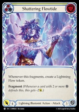 Shattering Flowtide (Yellow) (Rainbow Foil) - Omens of the Third Age (Common) [OMN-025]